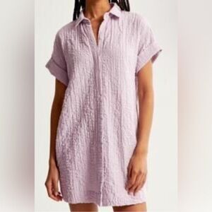 Abercrombie & Fitch Lilac Textured Mini Dress